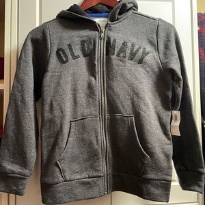 OLD NAVY full zip jacket with hood. Girls or Boys size 8 NWT